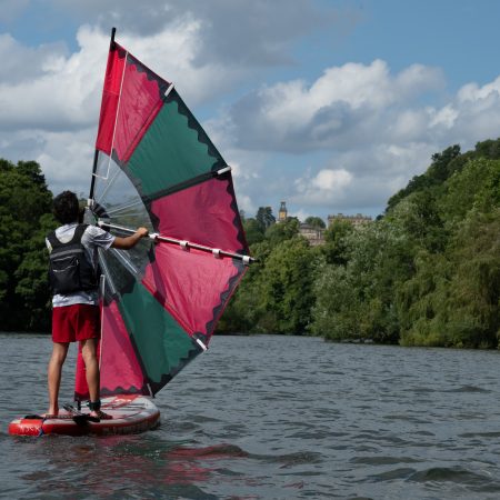 Pink and Green Supsail