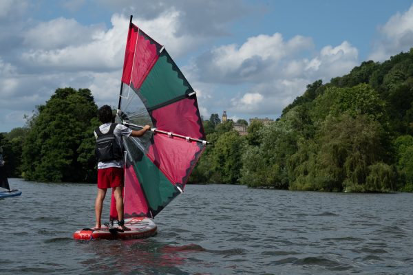 Pink and Green Supsail